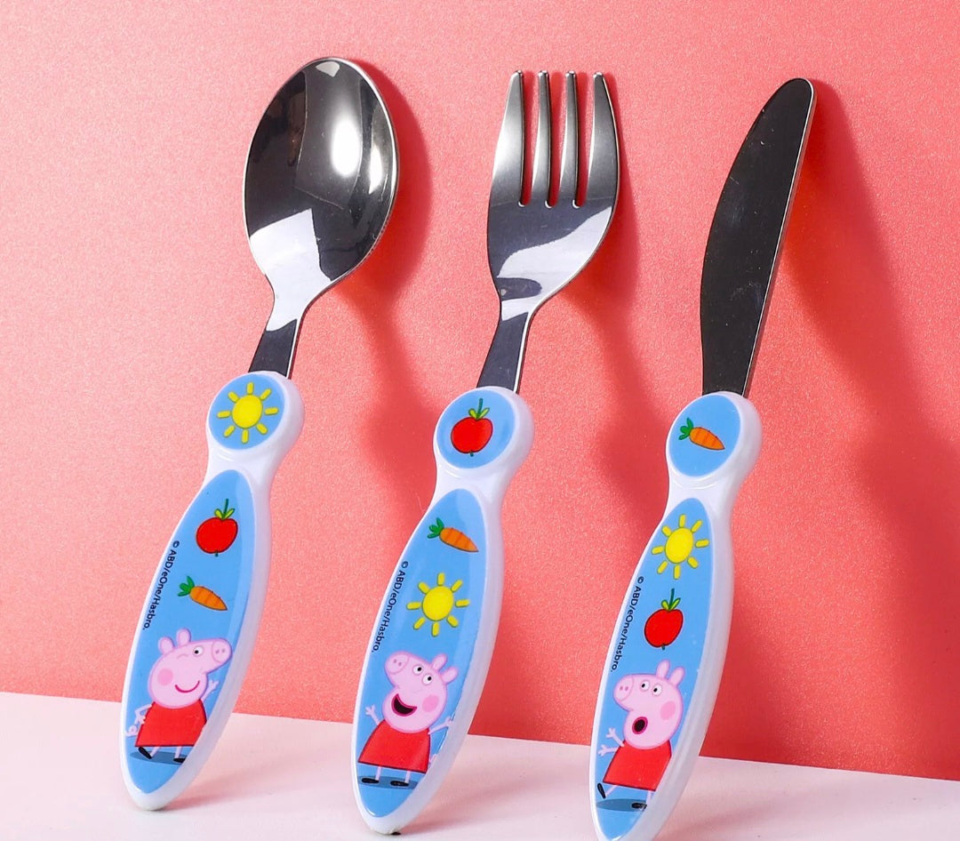 Peppa Pig Girl 3Pc Cutlery Set