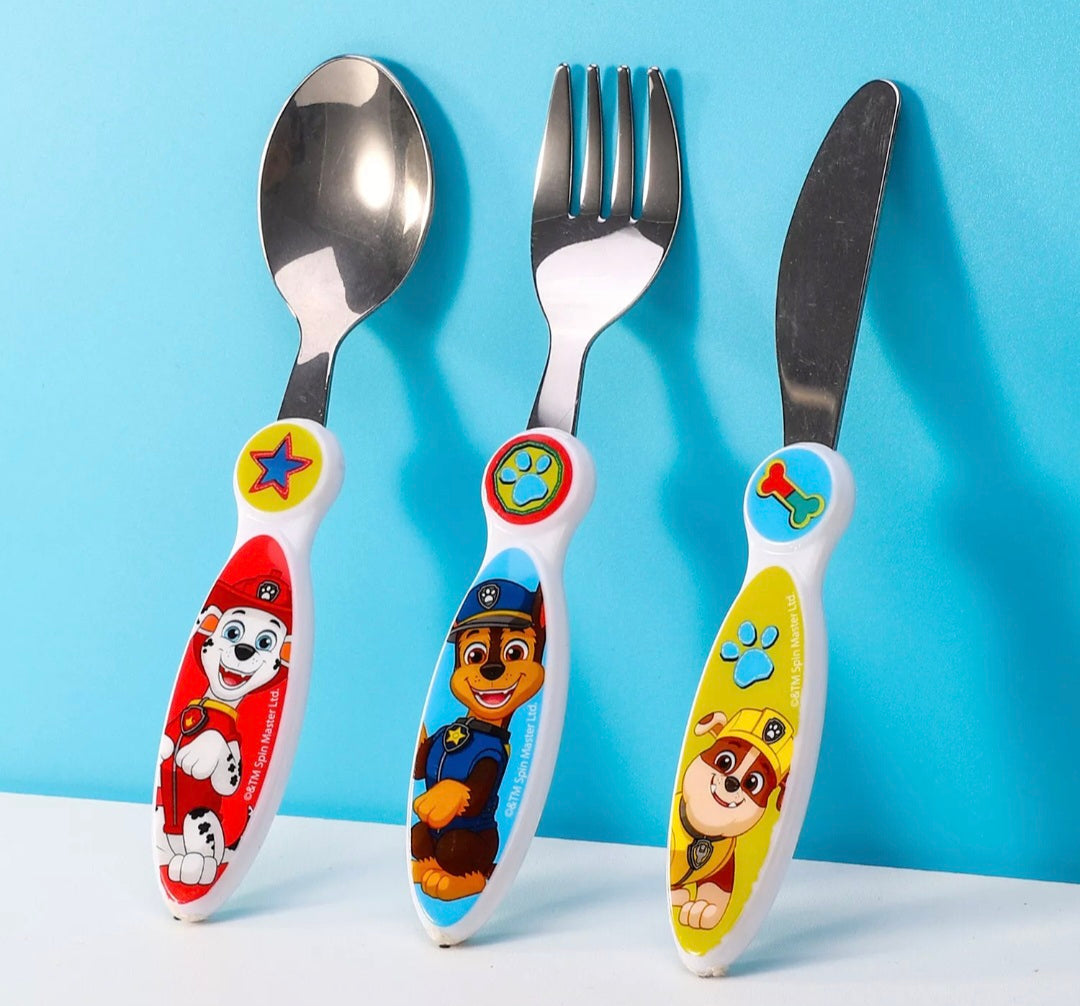 Paw Patrol 3Pc Cutlery Set