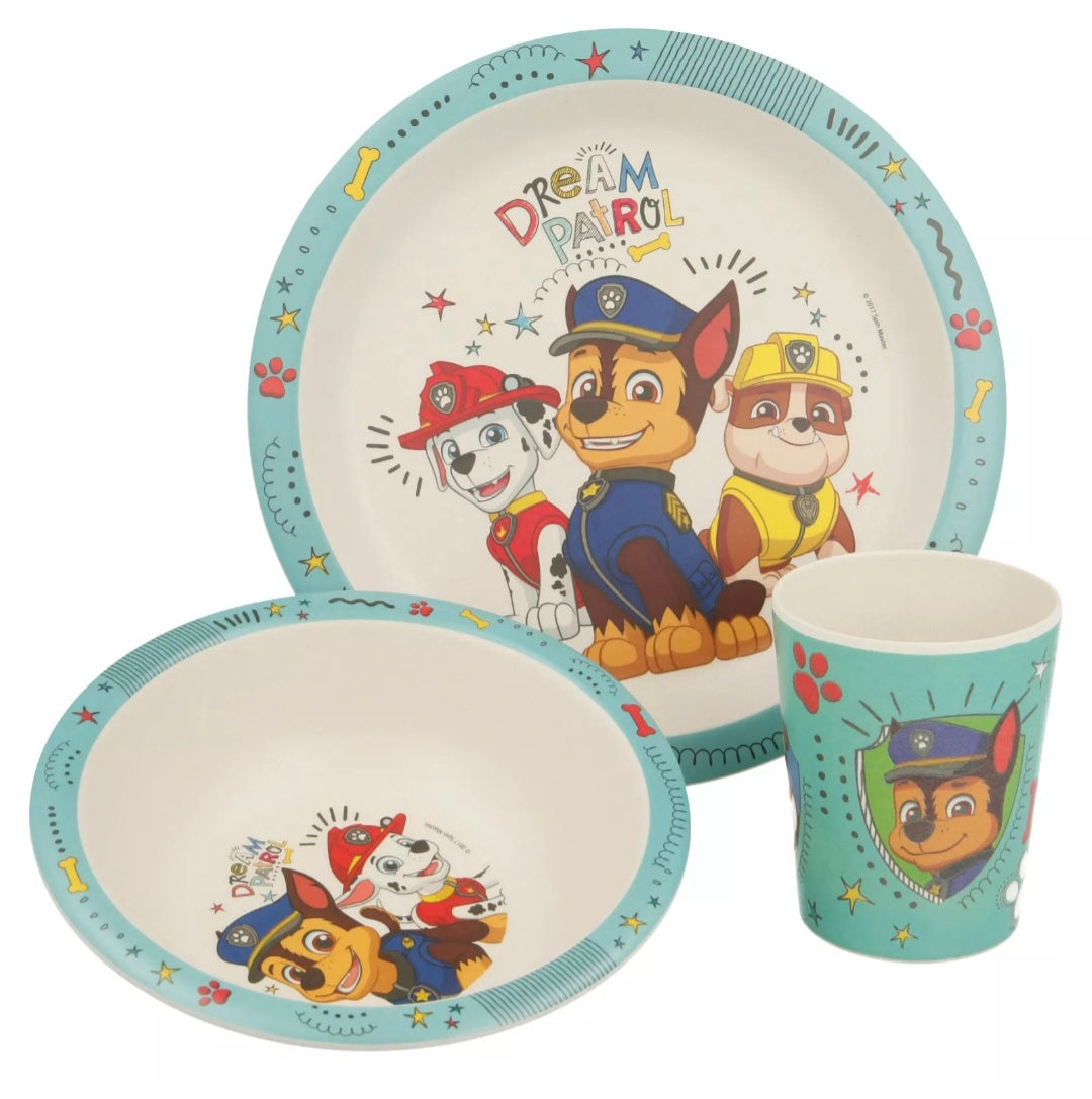 Paw Patrol 3Pc Wooden Dinner Set