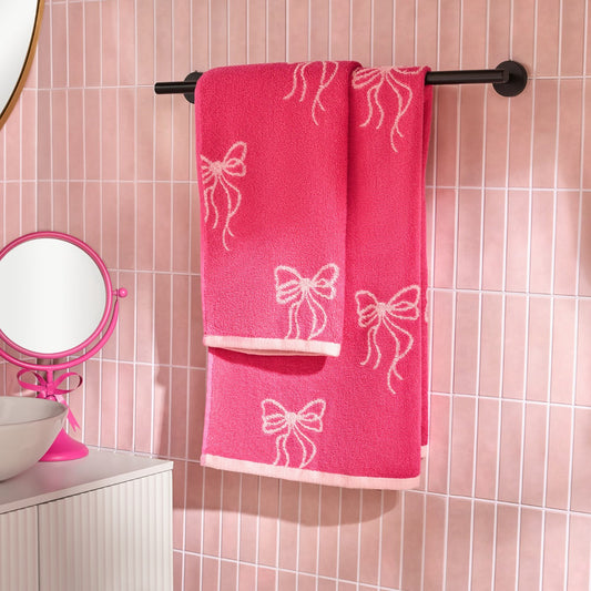 100% Cotton Bow Print Towel
