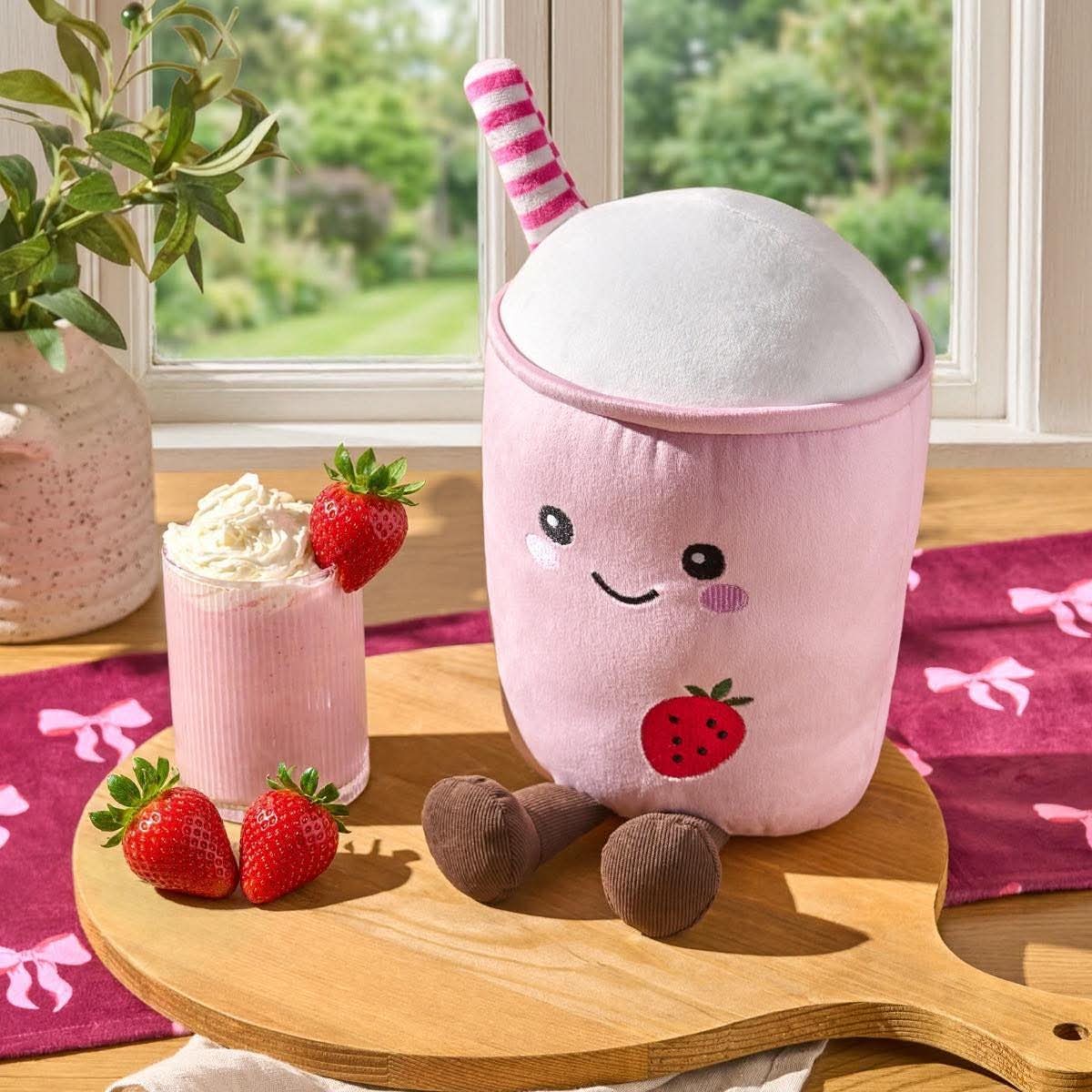 Molly The Milkshake cushion - pink