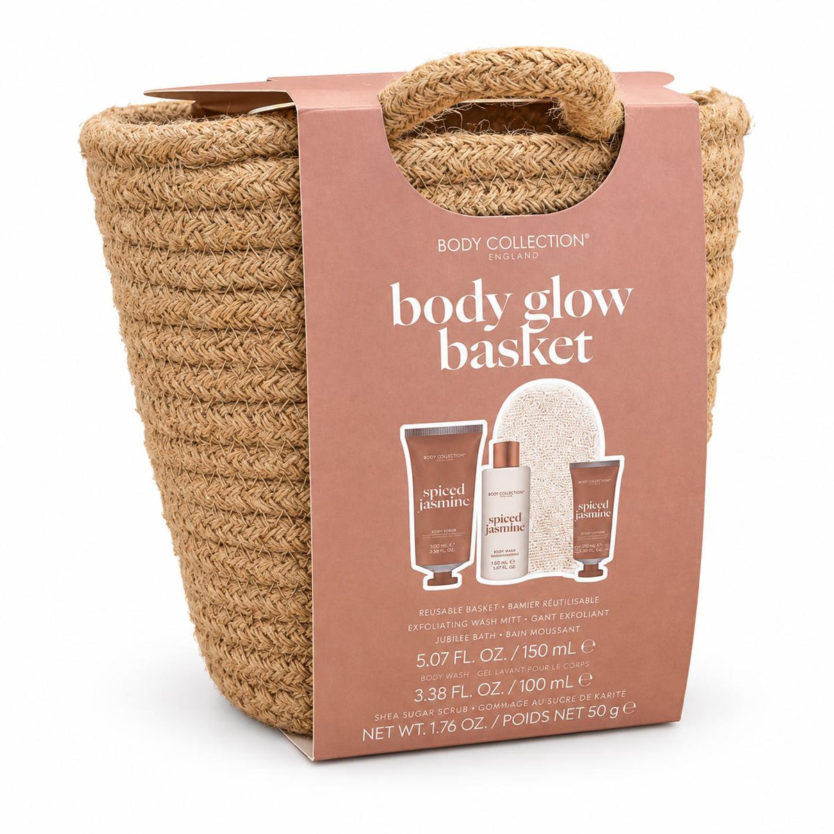 Body collection - body glow basket  pampering gift set