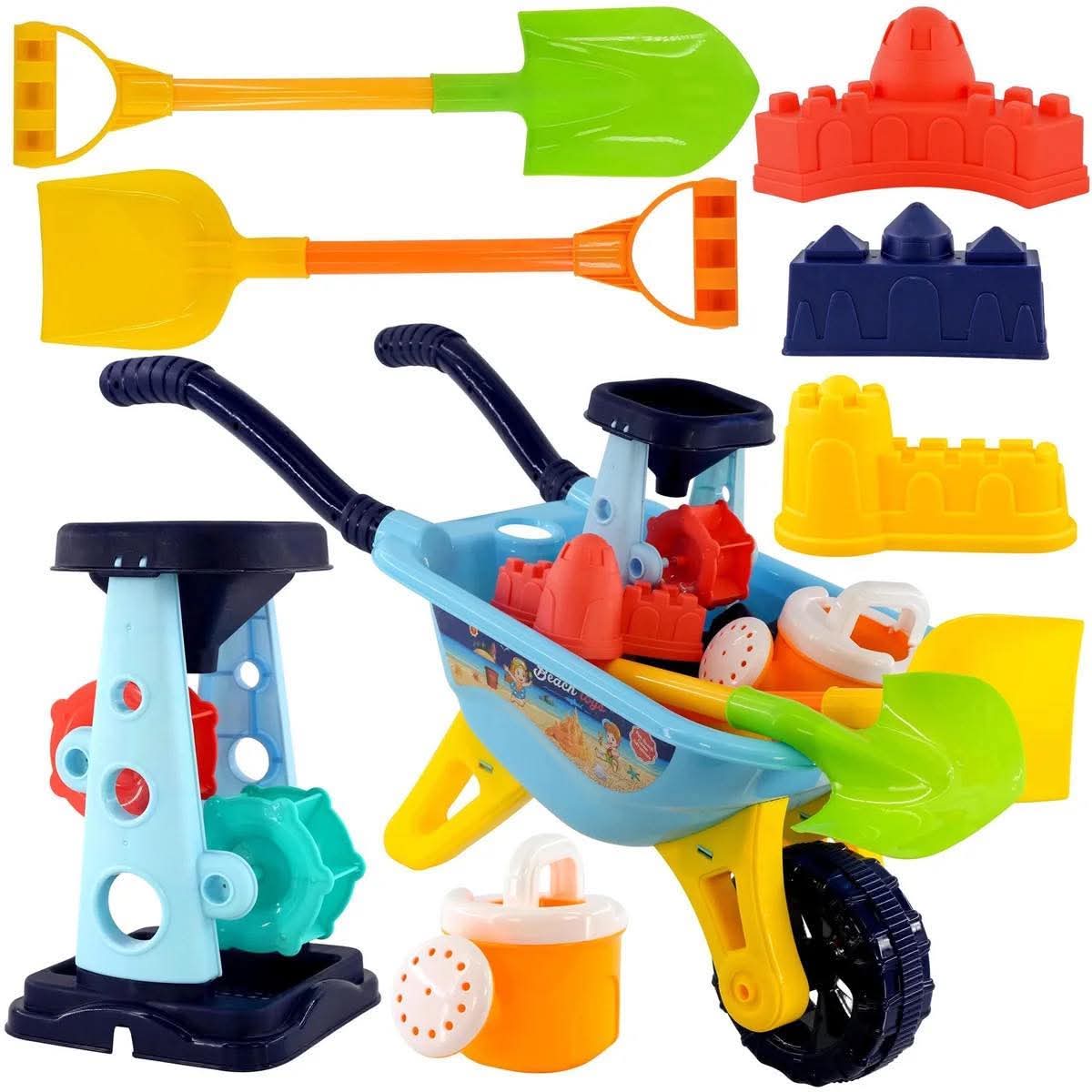 Children sand and water beach toys mill wheelbarrow accessories playset
