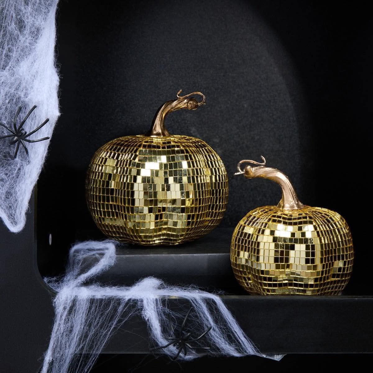 2 pack pumpkin disco balls