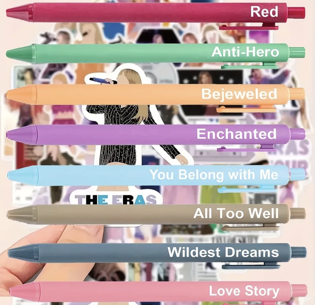 8Pc Female Singer Themed Ballpoint Pens