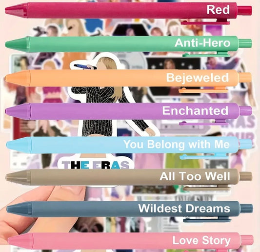 8Pc Female Singer Themed Ballpoint Pens