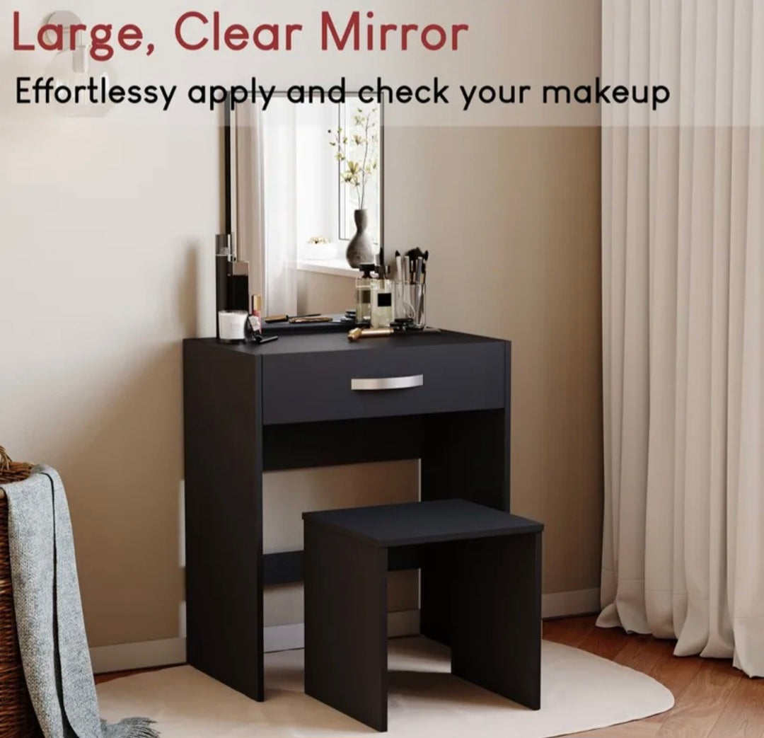 Dressing Table With Mirror & Stool