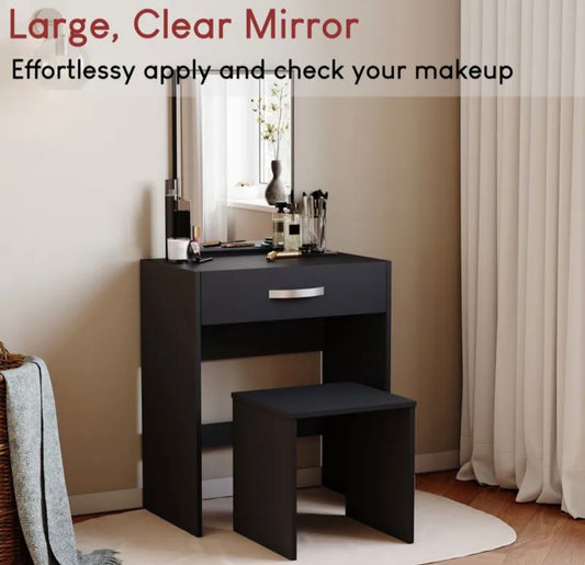 Dressing Table With Mirror & Stool