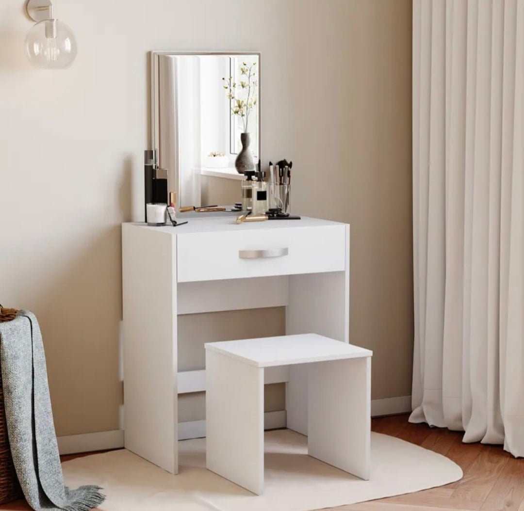 Dressing Table With Mirror & Stool