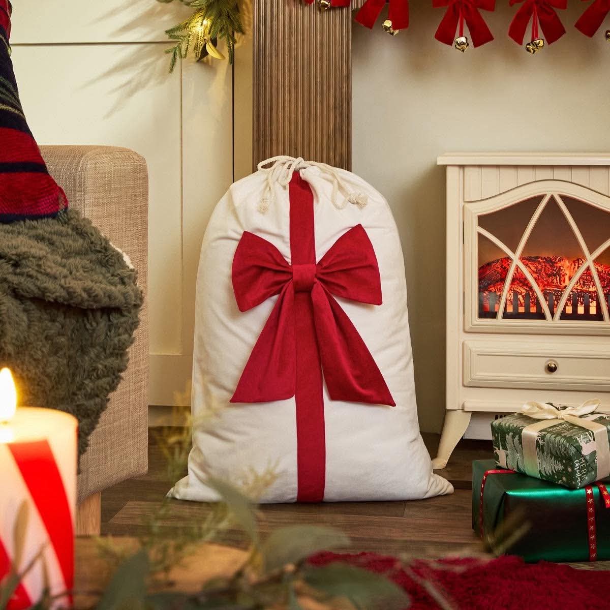 Bow christmas sack