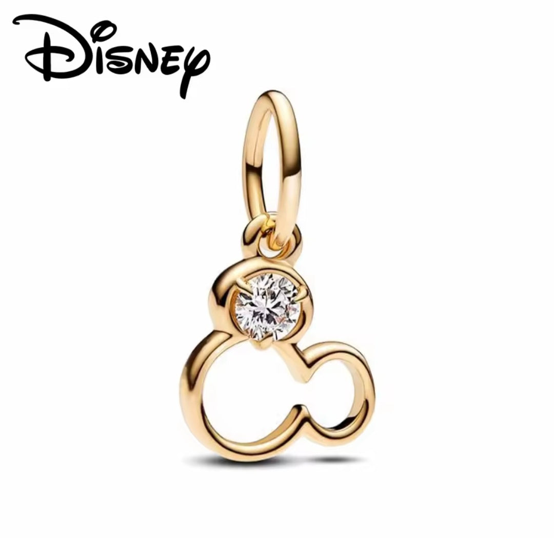 Pandora Disney Mickey Mouse Silhouette lab-grown diamond dangle Charm