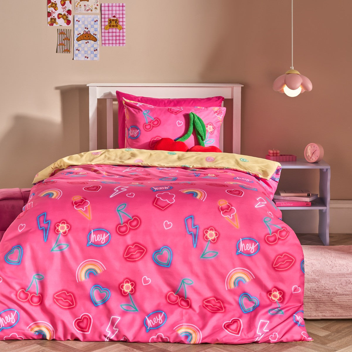 Neon Lights Duvet Cover Set