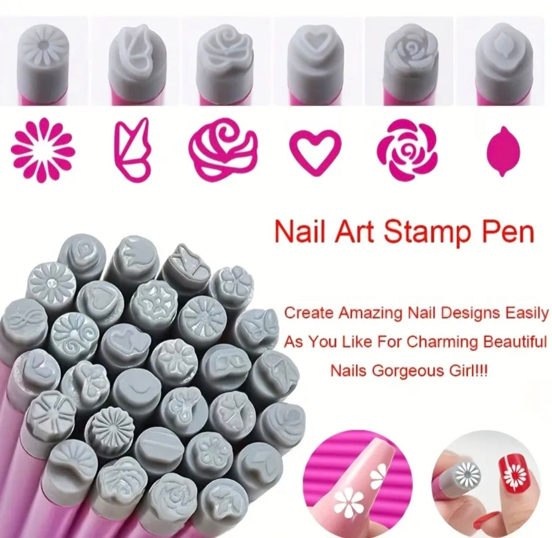 31pcs Professional Nail Art Stamping Pen Set