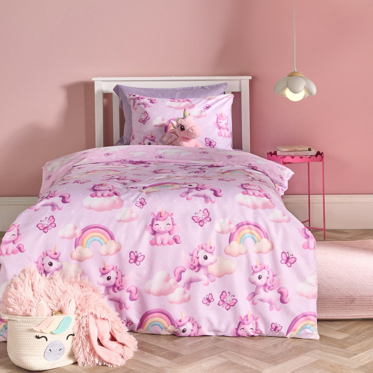 Unicorn Fun Print Duvet Cover Set