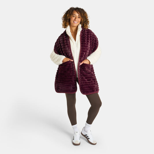 Ribbed Fleece Pocket Scarf