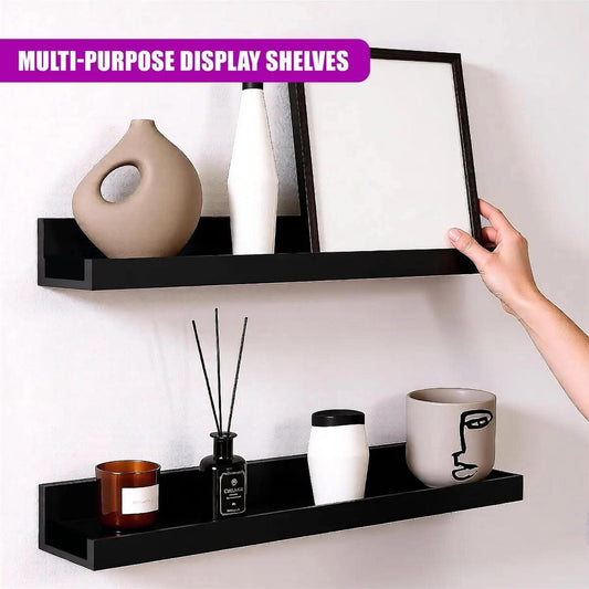 Black shelf 45cm pack of 2