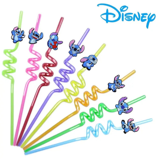 Stitch 8pcs Reusable Straws Set