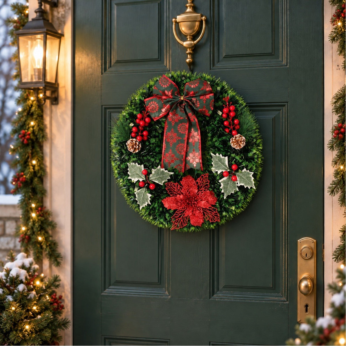 Christmas tinsel wreath