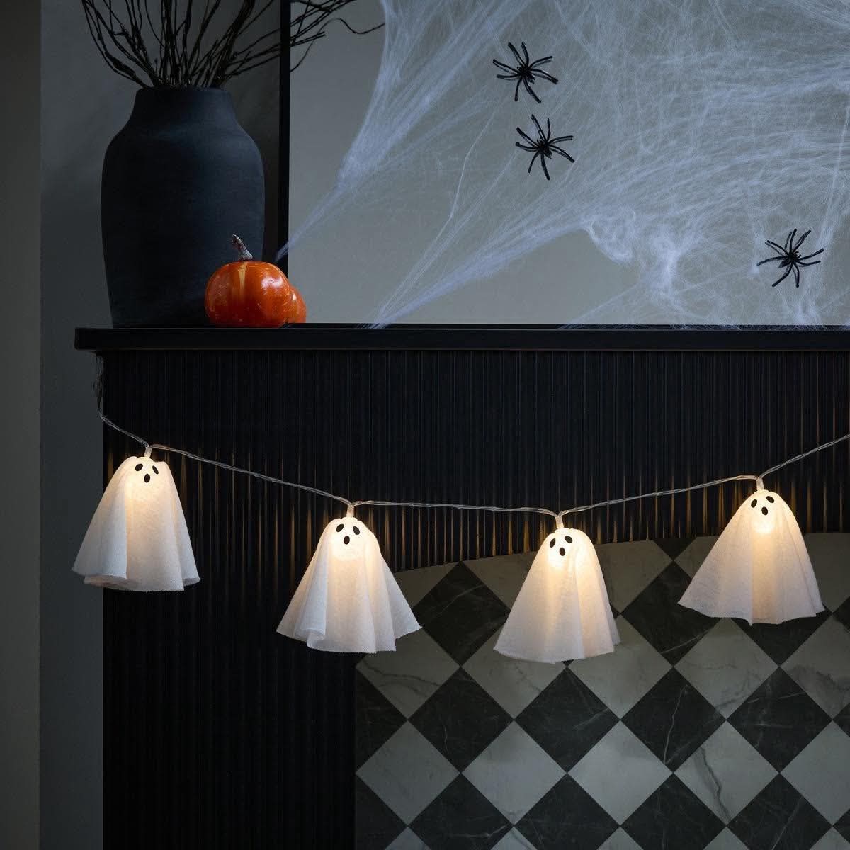 10 pack ghost string lights - white