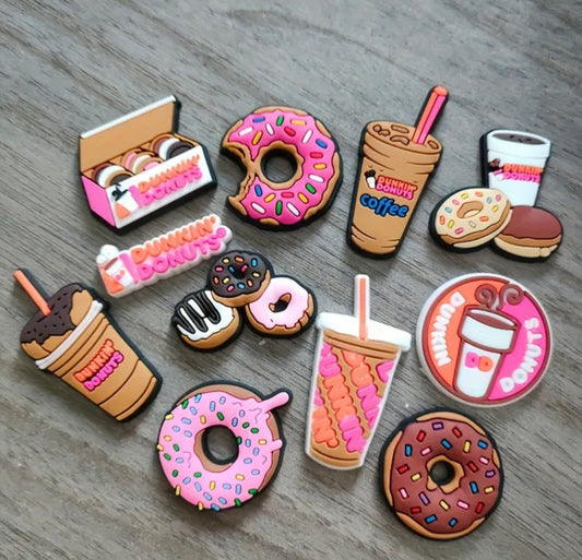 Vibrant 10Pcs  Donut Shoe Chamrs