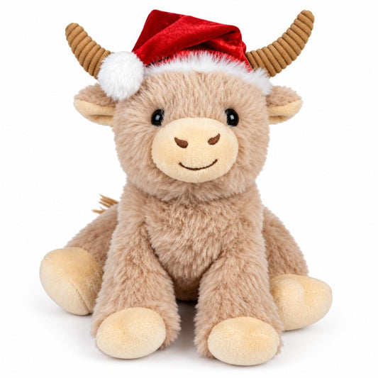 Christmas highland cow plush soft toy