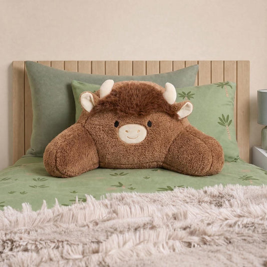 Harry The Highland cow cuddle cushion - Brown