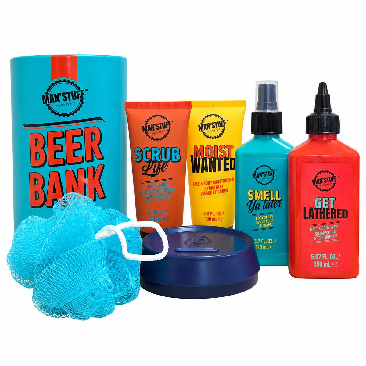 Man stuff beer money box & toiletry gift set