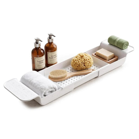 Extendable bath tray