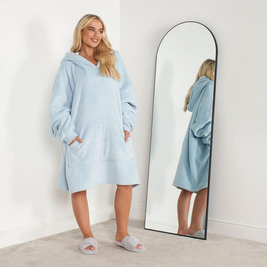 Supersoft Hoodie Blanket, Adults - Baby Blue